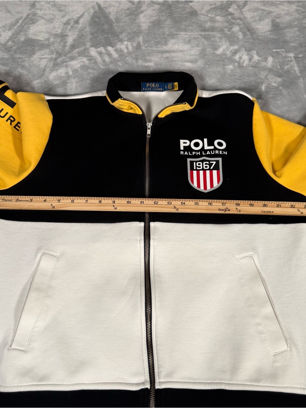 Polo Ralph Lauren Track Jacket Mens L Colorblock Stadium Shield Full Zip - Picture 9 of 11